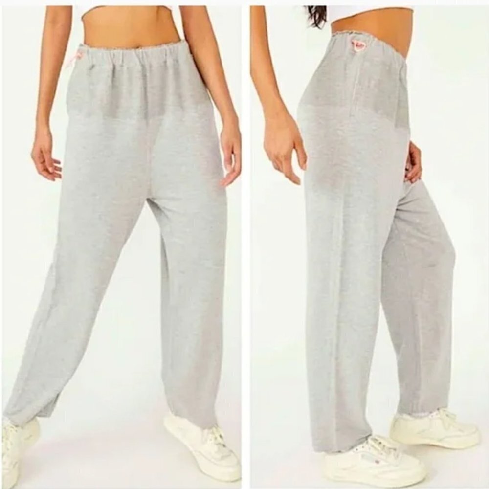 New Free People Movement Surfside Joggers In Heather Grey NWT Size Small